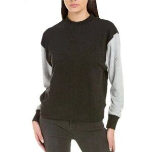 NWT Johnny Was Calme Mock Neck Cozy Sweatshirt Black Grey Size XL $138 [jb]